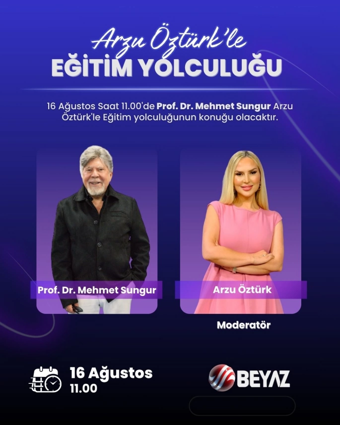 Arzu Öztürk Beyaz TV’de Prof. Dr. Mehmet Sungur’u Ağırlayacak
