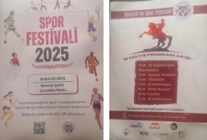 Bosna Sancak Derneği'nden 19 Mayıs Coşkusu: Gençlik ve Spor Festivali