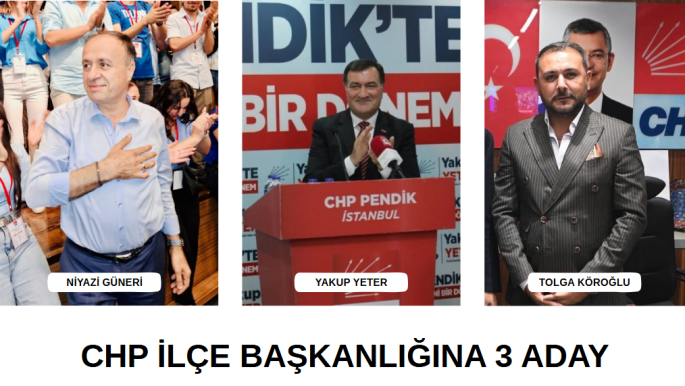 CHP İlçe Başkanlığına 3 Aday