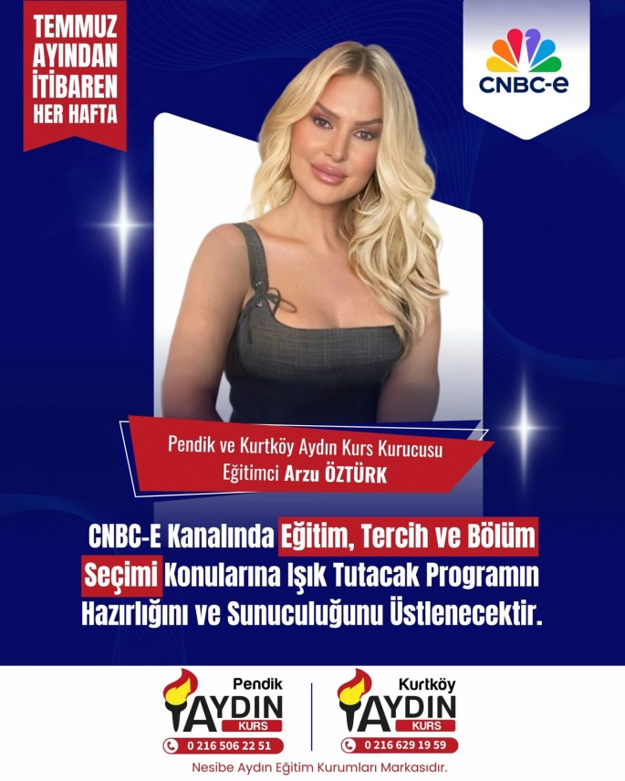 Eğitimci Arzu Öztürk CNBC-e’de Kendi Programını Hazırlayıp Sunacak