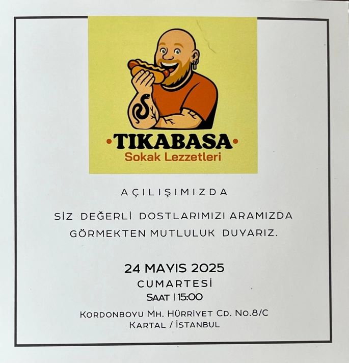 Kartal'da Yeni Lezzet Durağı: TIKABASA Sokak Lezzetleri Açılıyor!