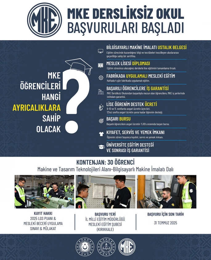 MKE Dersliksiz Okul İçin Başvurular Başladı!