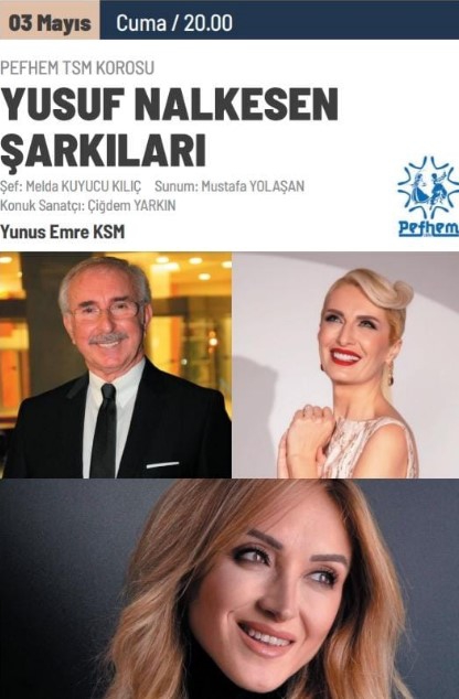 PEFHEM TSM Korosu’ndan Yusuf Nalkesen'in Eserleri  Bu Akşam Yunus Emre’de