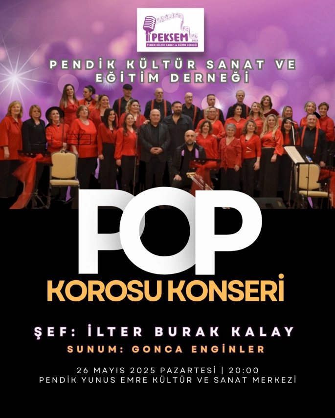 PEKSEM Pop Korosu Konseri 26 Mayıs’ta