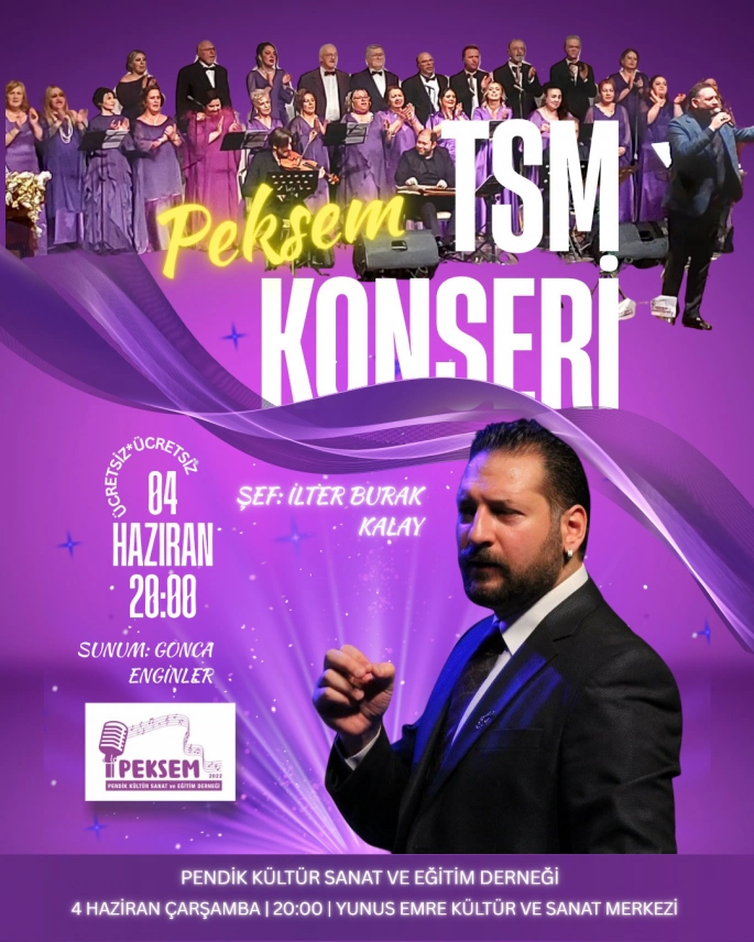 PEKSEM TSM Konseri 4 Haziran’da
