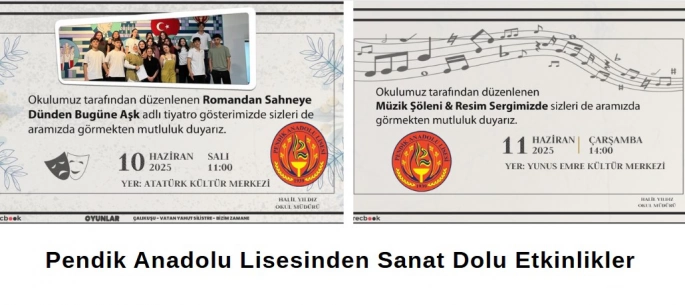 Pendik Anadolu Lisesinden Sanat Dolu Etkinlikler