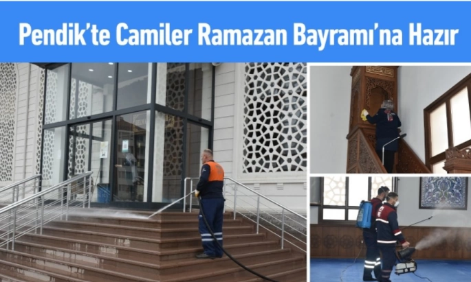 Pendik'te Bayram Temizliği: Camiler Pırıl Pırıl