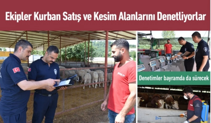 Pendik’te Kurban Satış ve Kesim Alanlarını Denetliyorlar