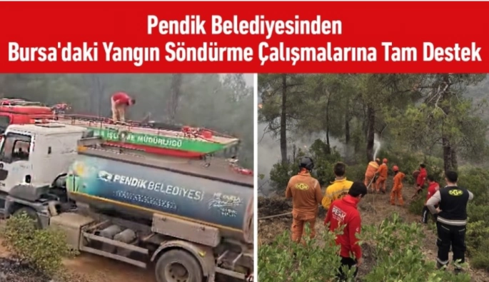 Pendik’ten Bursa'daki Yangın Söndürme Çalışmalarına Destek