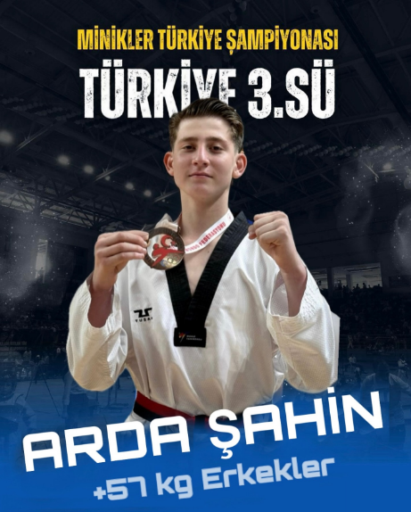 Pendikli Arda Şahin Türkiye Taekwondo Şampiyonası’nda Üçüncü Oldu