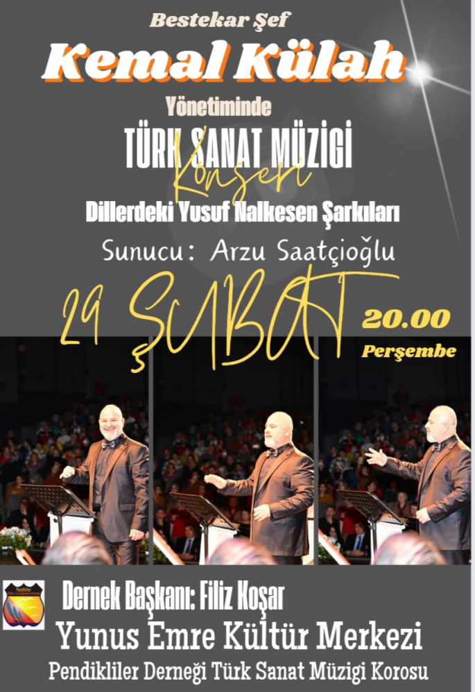 Pendikliler Derneği Türk Sanat Müziği Korosu'ndan Yusuf Nalkesen Şarkılarıyla Dolu Konser!