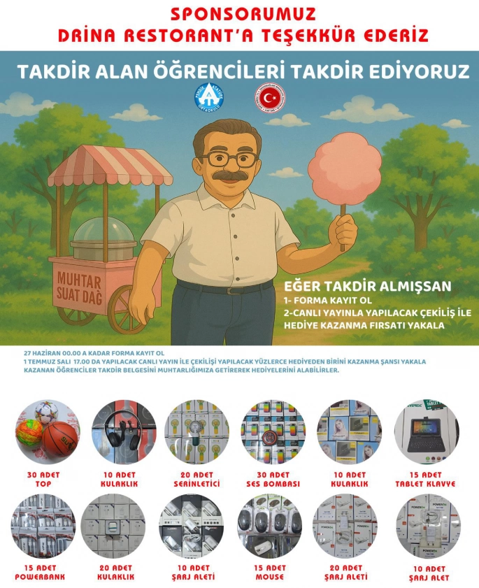 Sapanbağları Muhtarı Suat Dağ’dan Takdir Alan Öğrencilere Büyük Jest