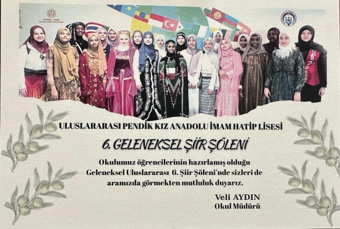 Uluslararası Pendik Kız Anadolu İmam Hatip Lisesinden 6. Geleneksel Şiir Şöleni