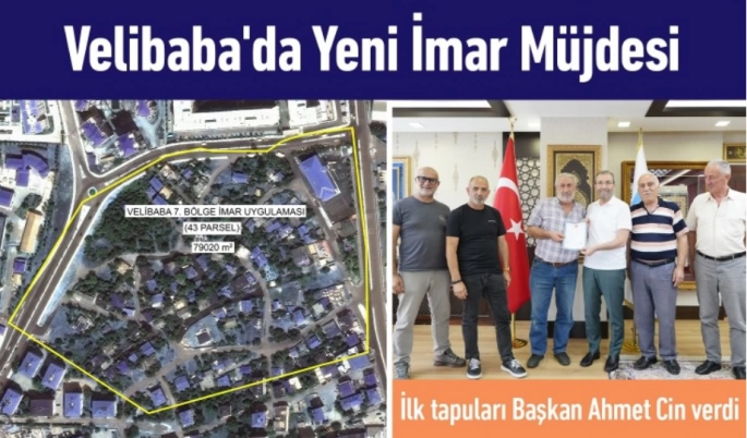 Velibaba 7. Bölge İmar Uygulaması Tamamlandı